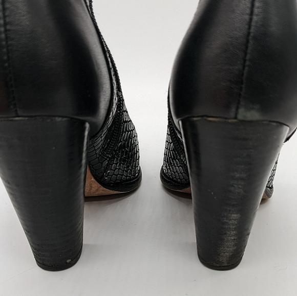 Cole Haan Grand.os Snakeskin Leather Boots Black Women's Size 6. - Picture 5 of 10